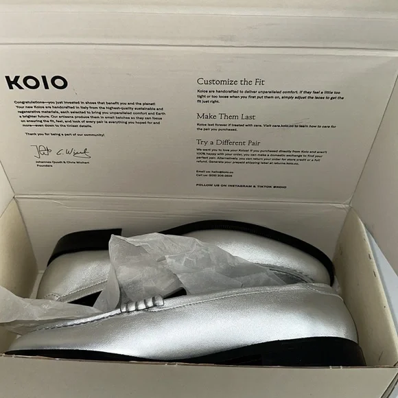KOIO Brera Loafer in Sterling (Silver)/ size 39 - Picture 8 of 13